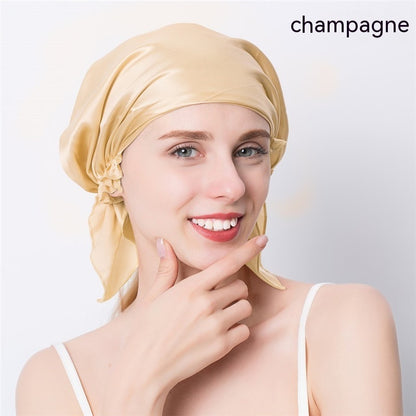 Women's Triangle Mulberry Silk Silk Nightcap