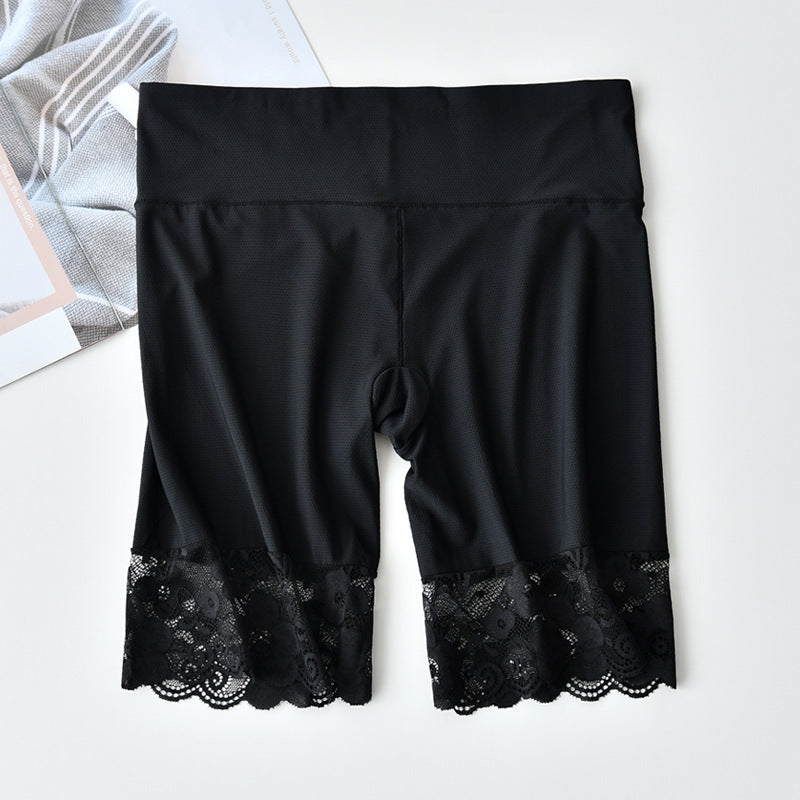 Ice silk mesh lace safety pants