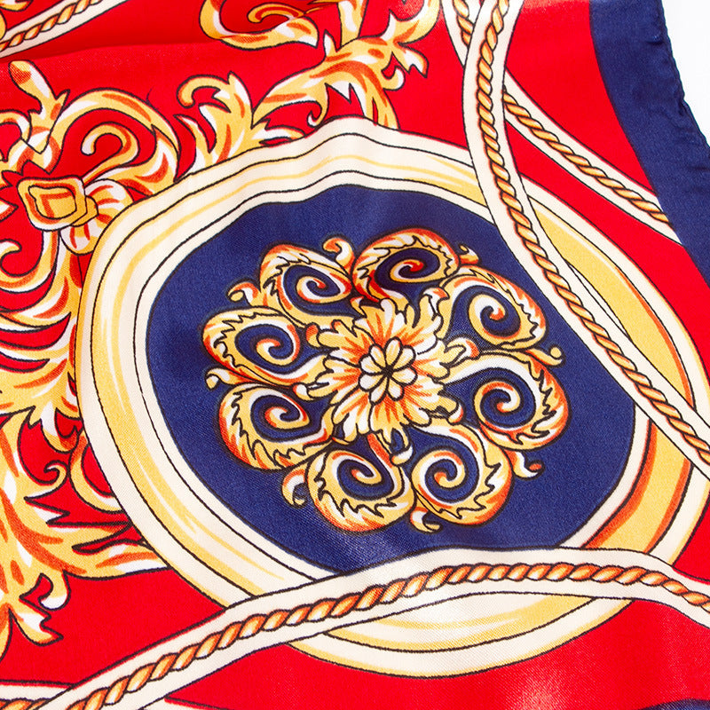 Fashionable Women's Faux Silk Print Scarf