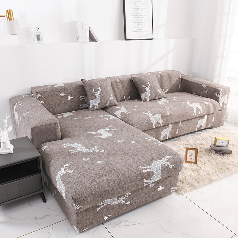 Printed all-inclusive milk silk sofa cover