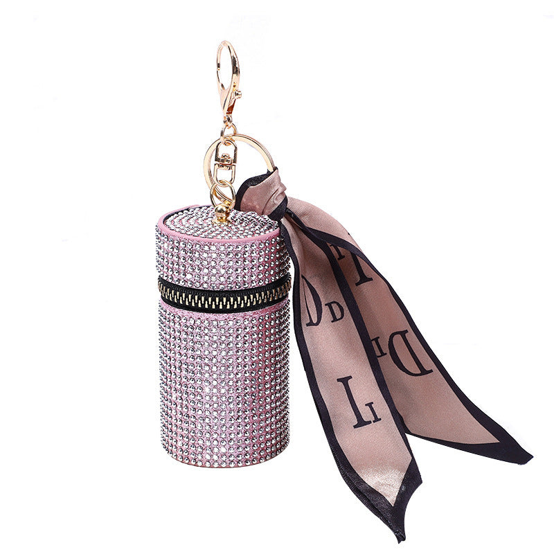 Silk Scarf Keychain Storage Mini