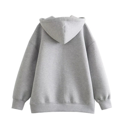 GrayEase Zipper Cotton Sweater