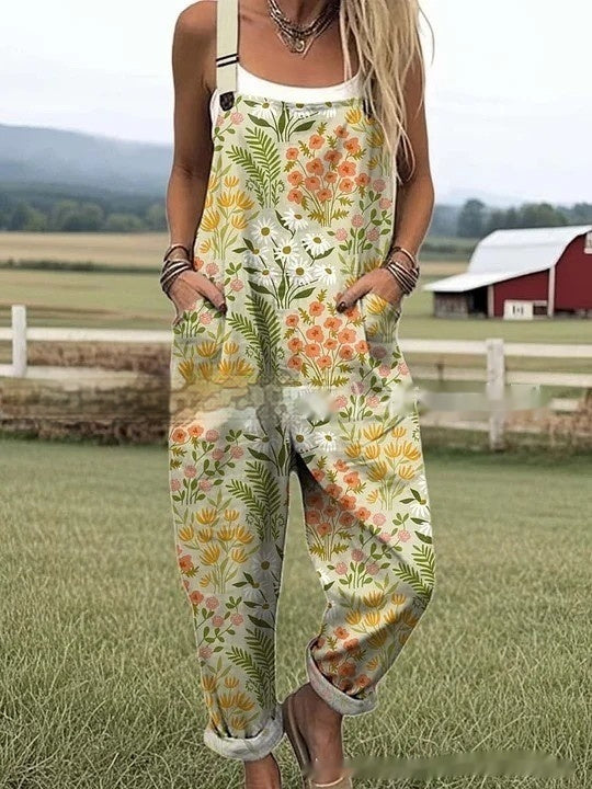 BlossomVerve™ Floral Jumpsuit