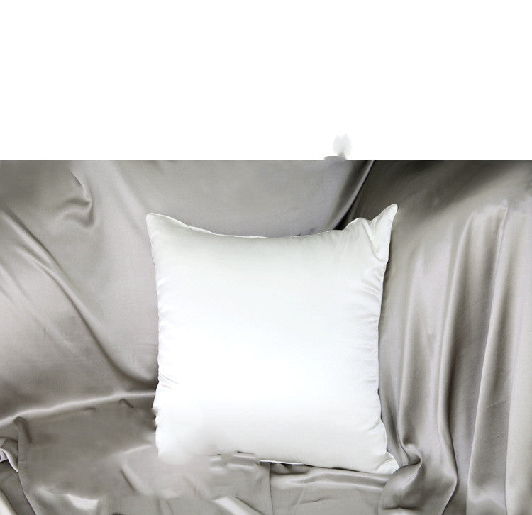 Silk Cushion For Leaning On  Living Room Pure Color Pillow Case