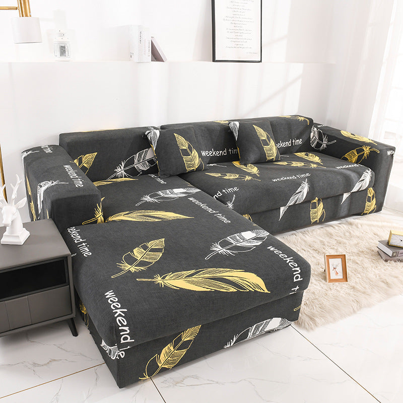 Printed all-inclusive milk silk sofa cover