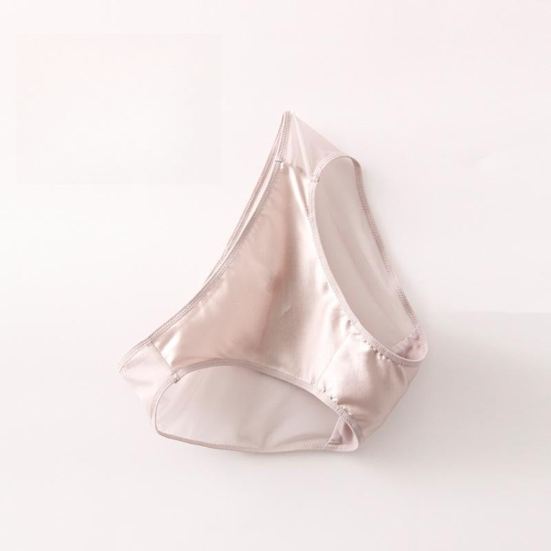 Knitted Mid-waist Silk Satin Mesh Mulberry Silk Underwear