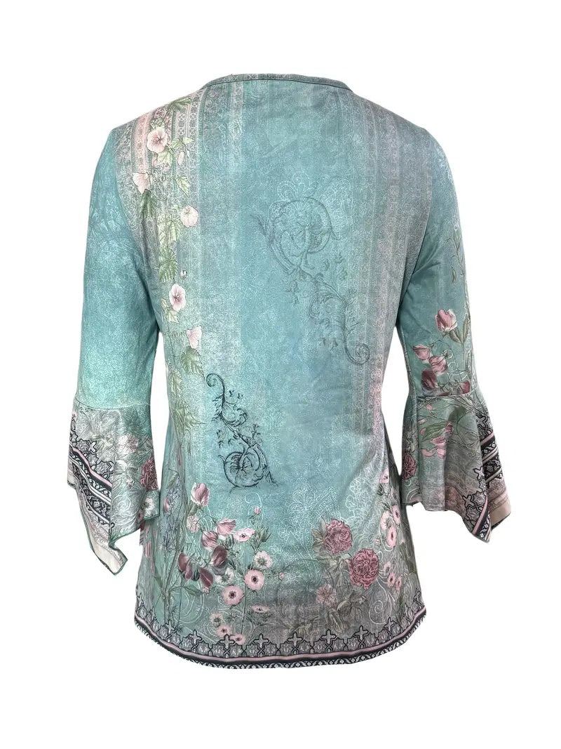 Stellara Print Crest Top