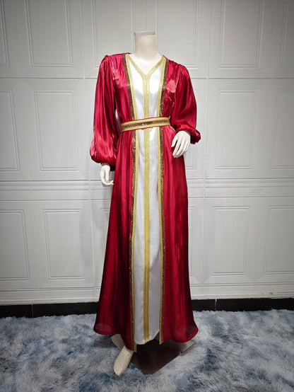 Women's Bright Silk Satin Dress
