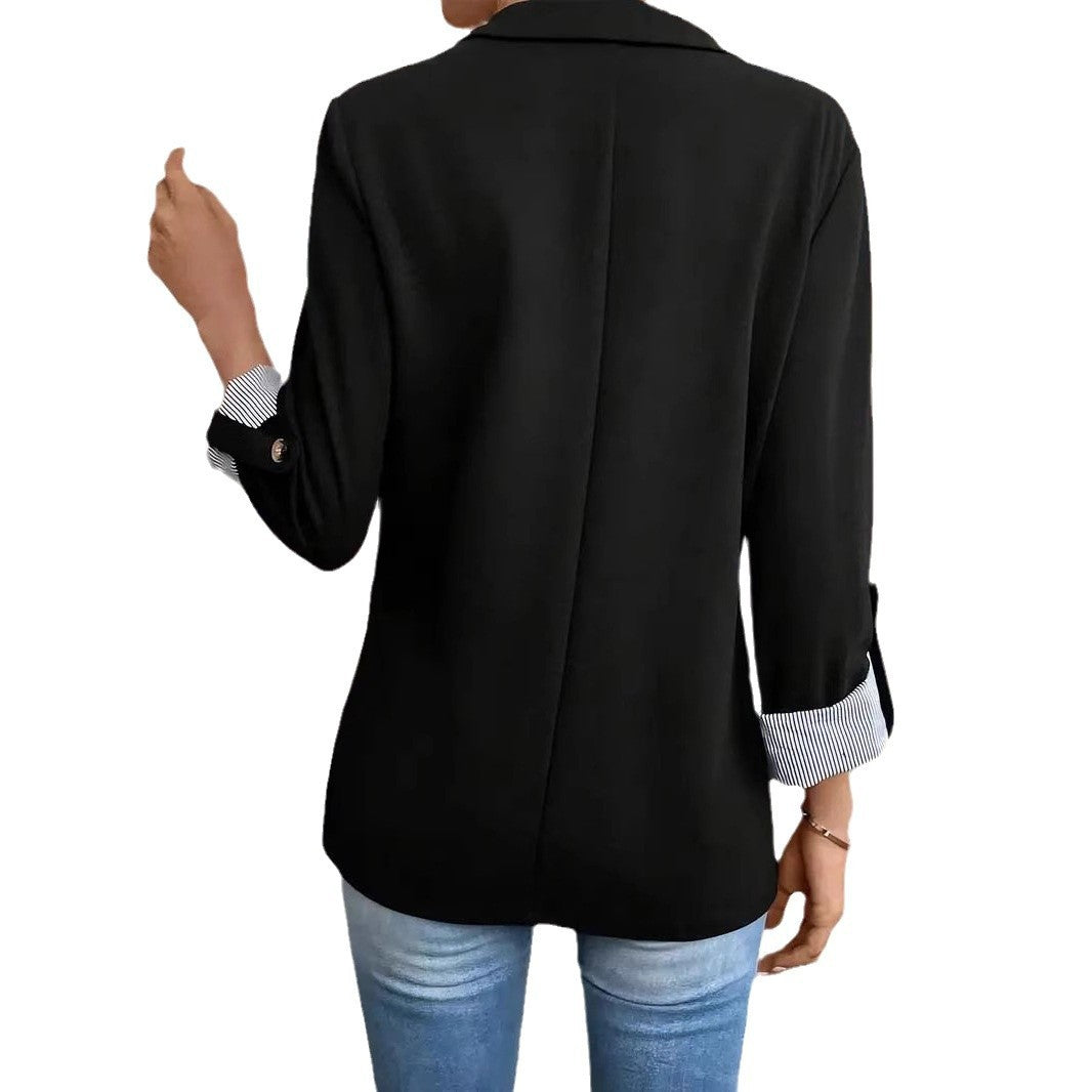 ChicFlex Cropped Slim-Fit Suit Jacket