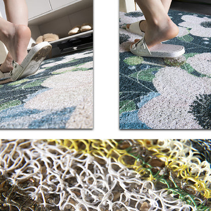Plant Floral Silk Ring Doormat