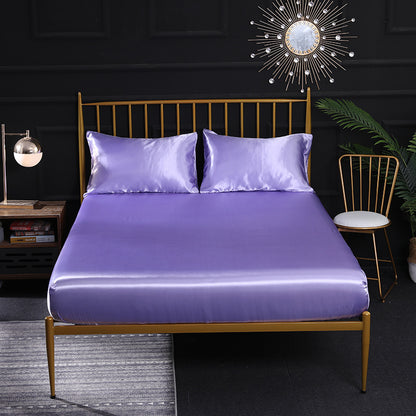 Three-piece silk mattress protection cover