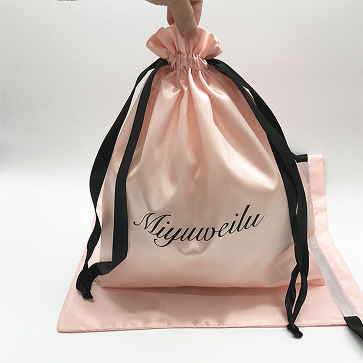Pink silk satin artificial silk eye mask wig packaging