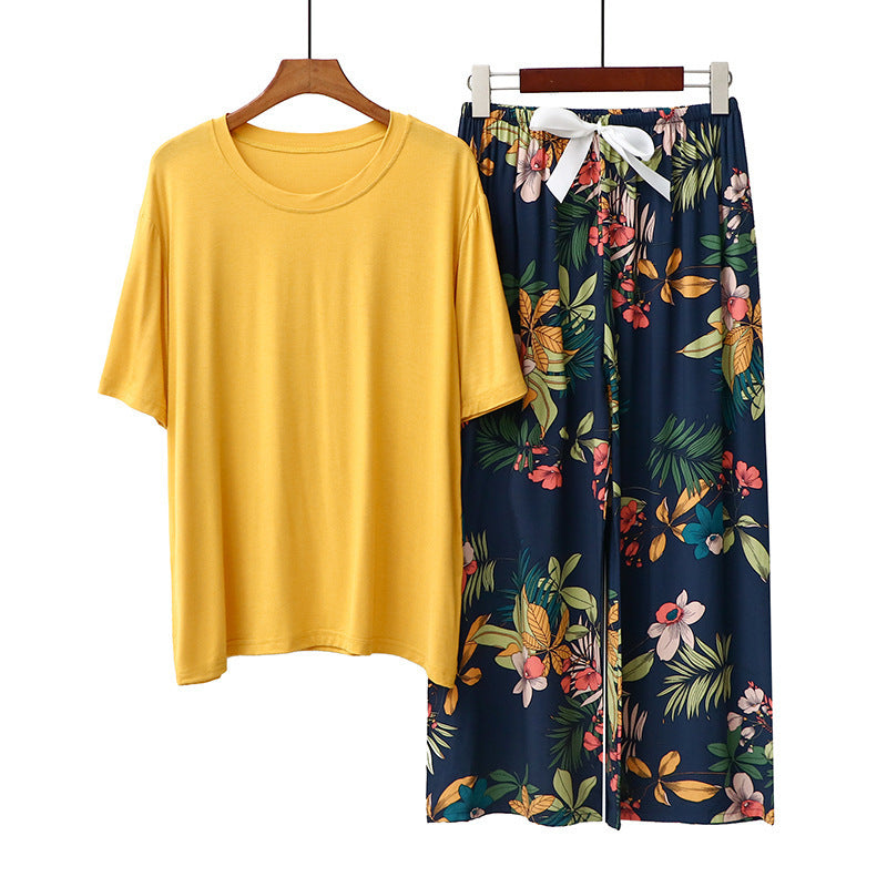 Homewear Pajamas Suit Women's Modal Cotton Silk