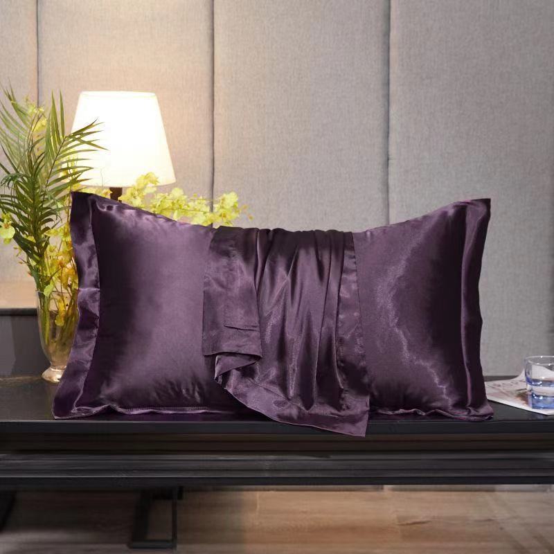 Single Double Household Simple Ice Silk Pillowcase