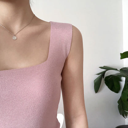 Knitted sling ice silk vest