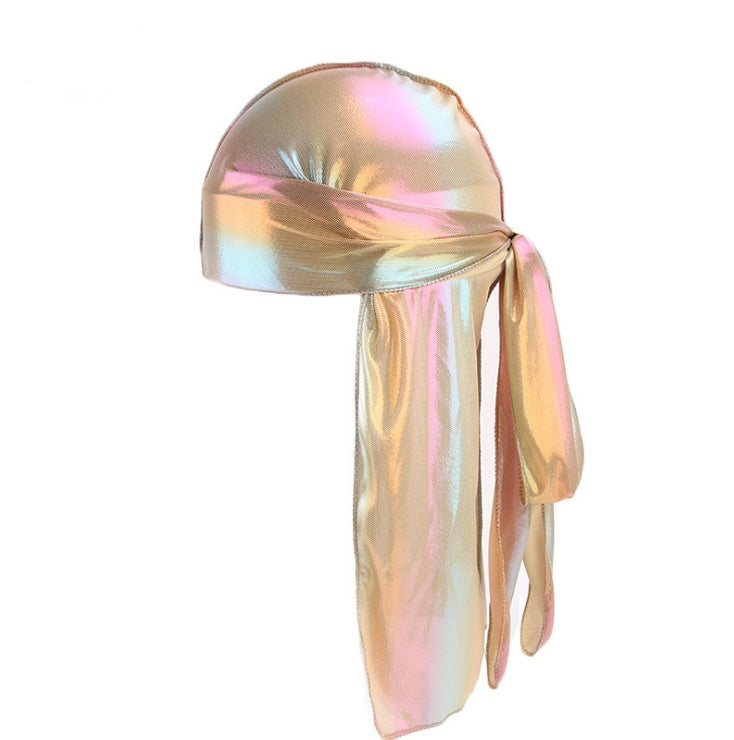 Laser simulation silk long tail pirate hat