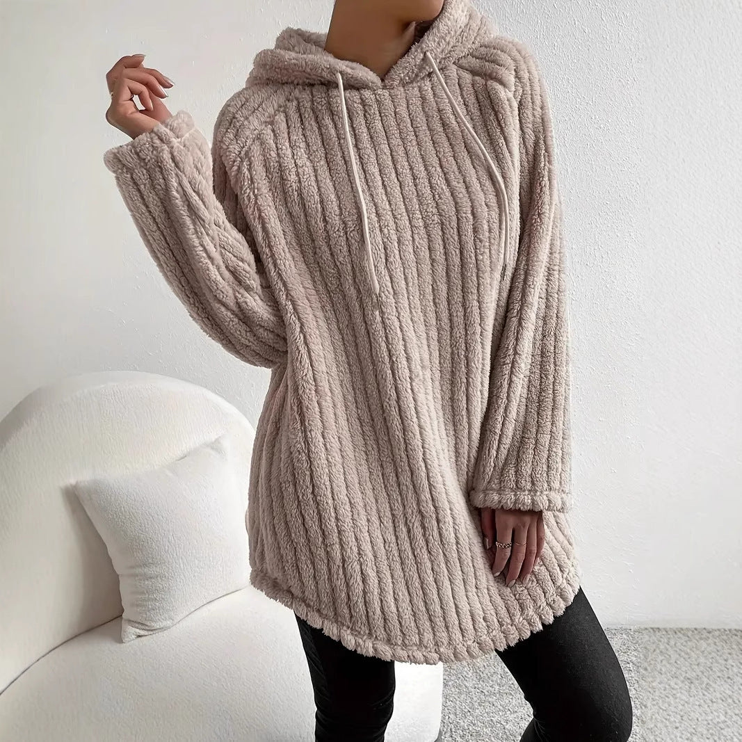 FlowEase Curved Hem Hoodie