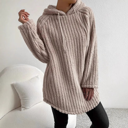 FlowEase Curved Hem Hoodie