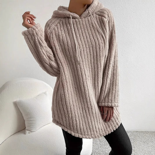 FlowEase Curved Hem Hoodie