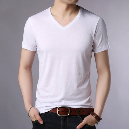 Men's loose ice silk T-shirt