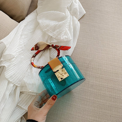 Western style silk scarf jelly bag women