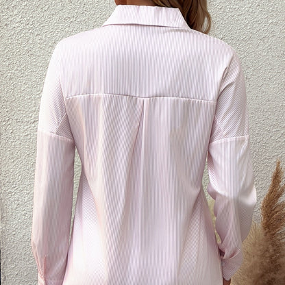 Savannah Lines Striped Lapel Shirt