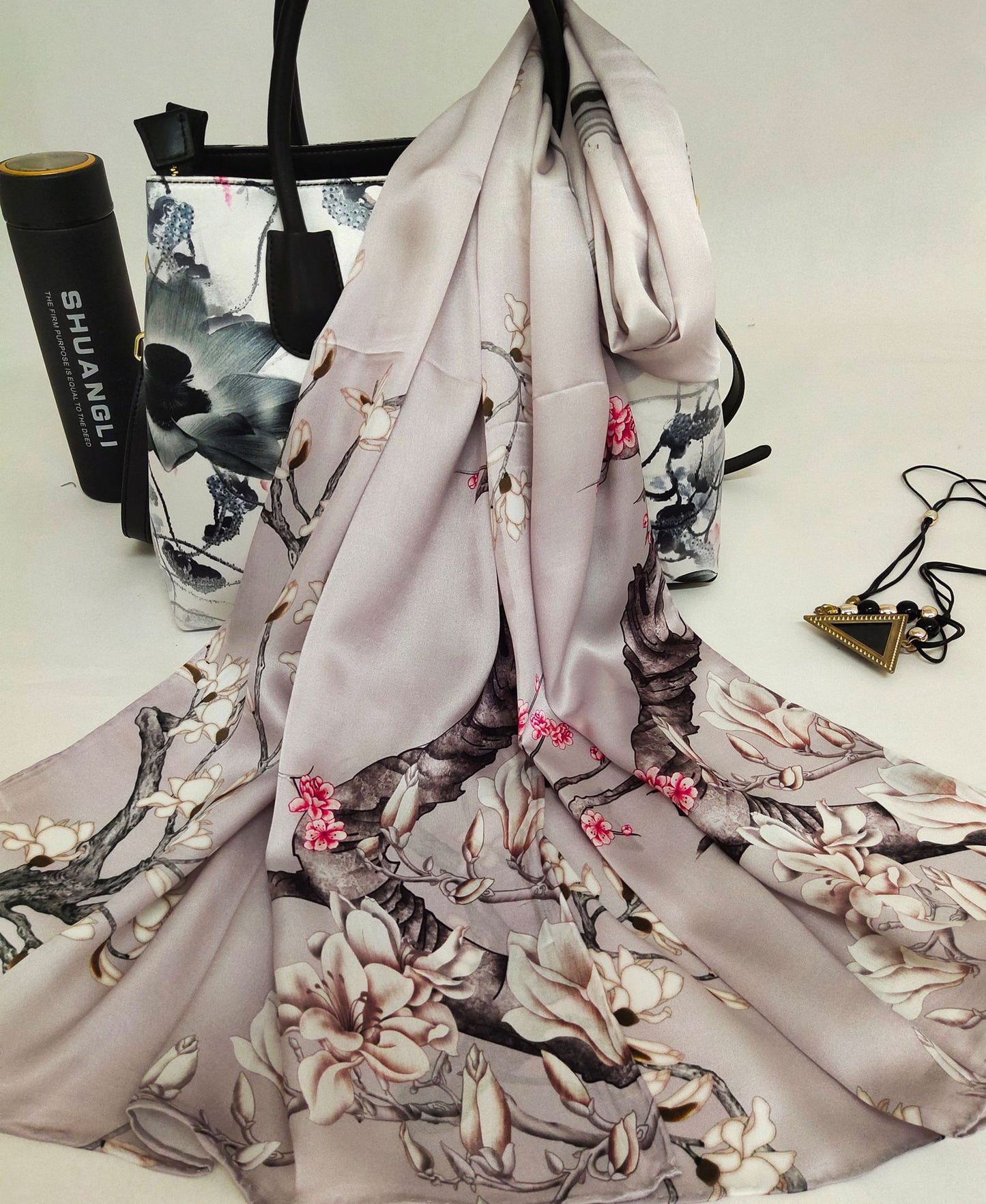 Ladies Fashion High-end Silk Scarf Shawl