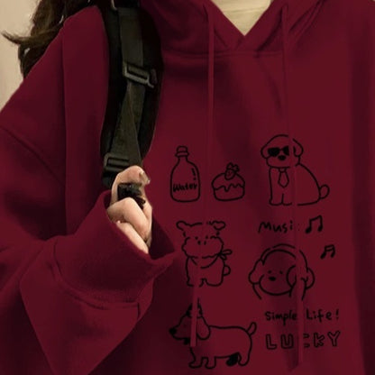 Hoodie Women Autumn And Winter Fashion Fashion Plus Cashmere Is Slimming Shoulders