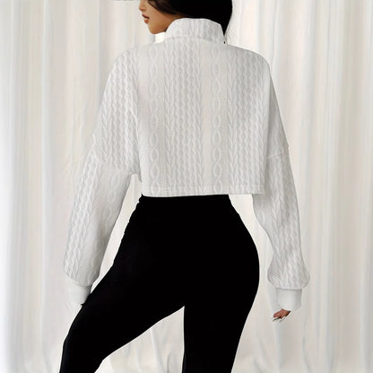 Elevare Textured Short Hoodie