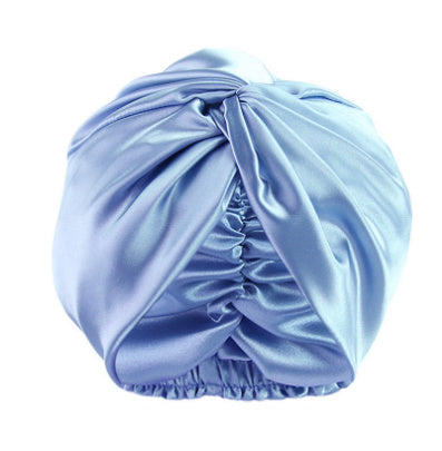 Seamless Silk Double-layer Cross Nightcap