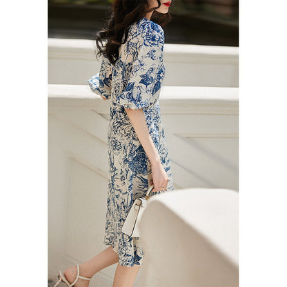 New Chinese Style Heavyweight Silk Dress