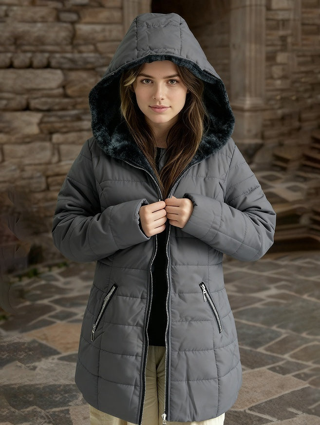 FleuraWarm Padded Hoodie Jacket