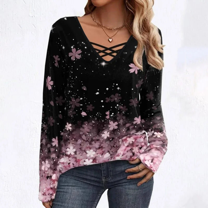 CurveEase Cross Collar Tee