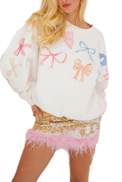 RibbonGlow Cozy Bow Top