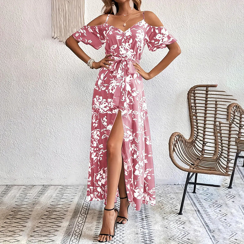 BloomVista Cold Shoulder Maxi
