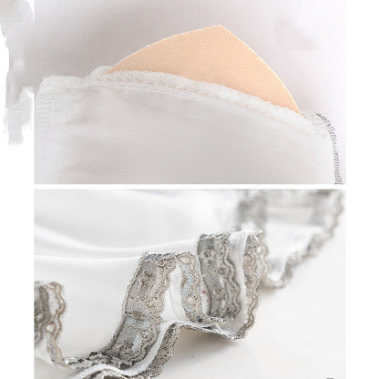 Ice Silk Thin Sling Nightdress Nightgown Five-piece Home Service