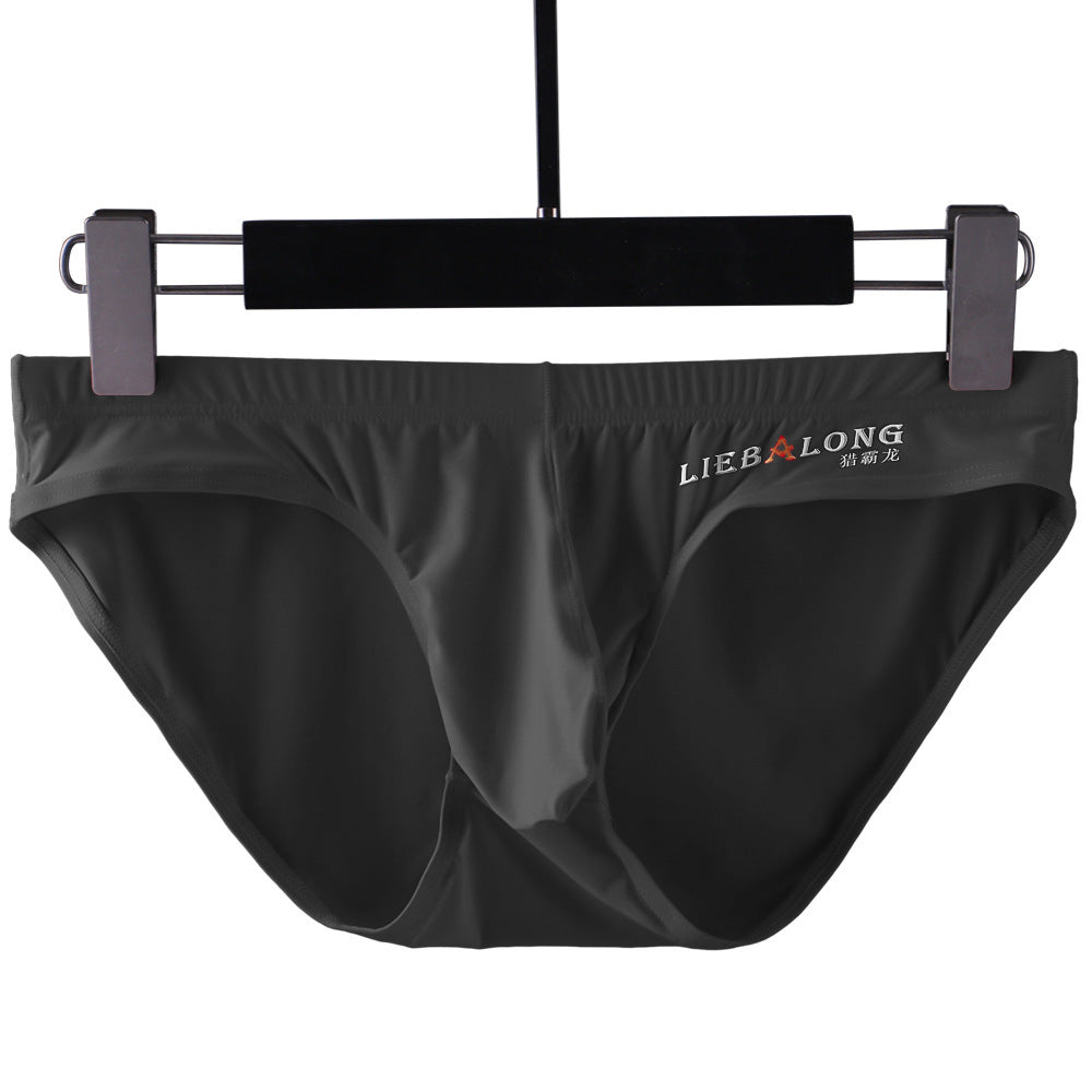 Men's Low Waist Ice Silk Sexy Trend Briefs