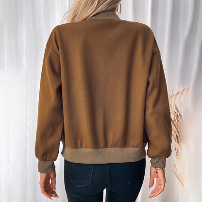EleganceEase Half-Turtleneck Jacket