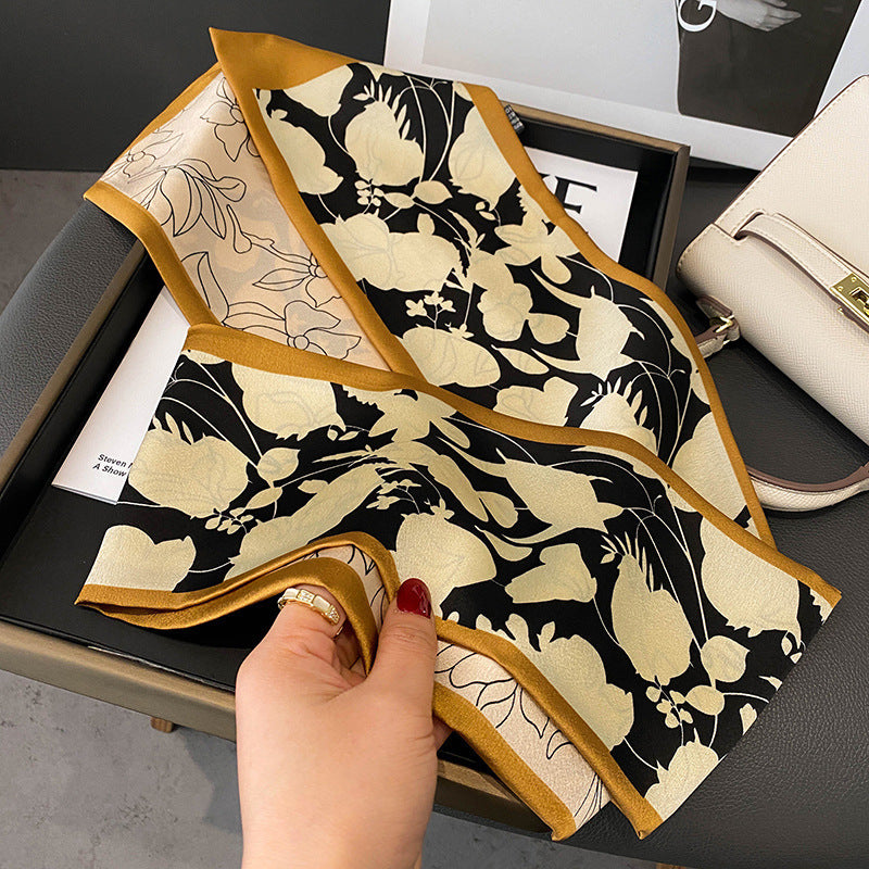 Ink Painting Boxer Small Silk Scarf Fashion Decoration
