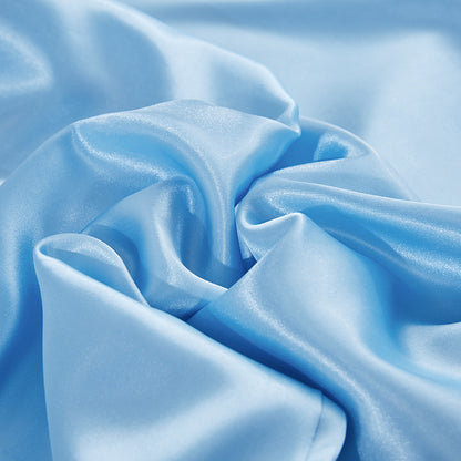 Solid Color Artificial Silk Pillow Cover Plain Zipper