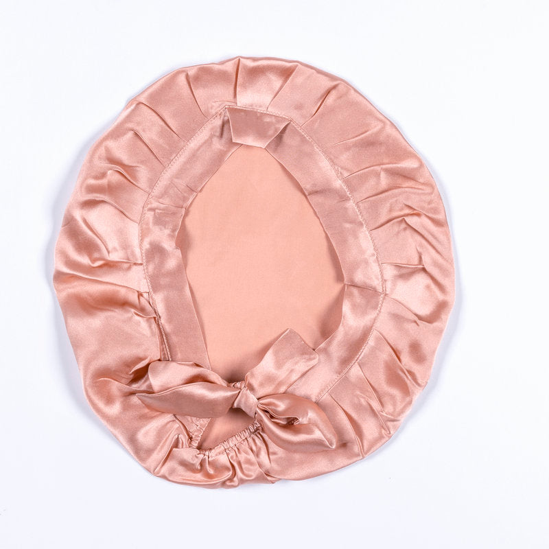 Women's Solid Color Hair Care Silk Nightcap