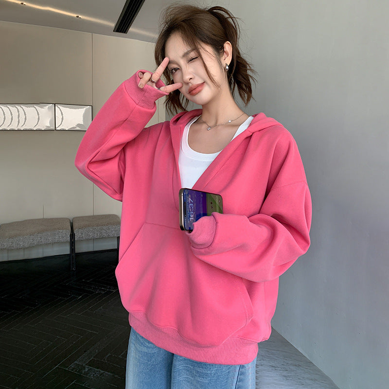 VeraEase™ V-Neck Hoodie Coat