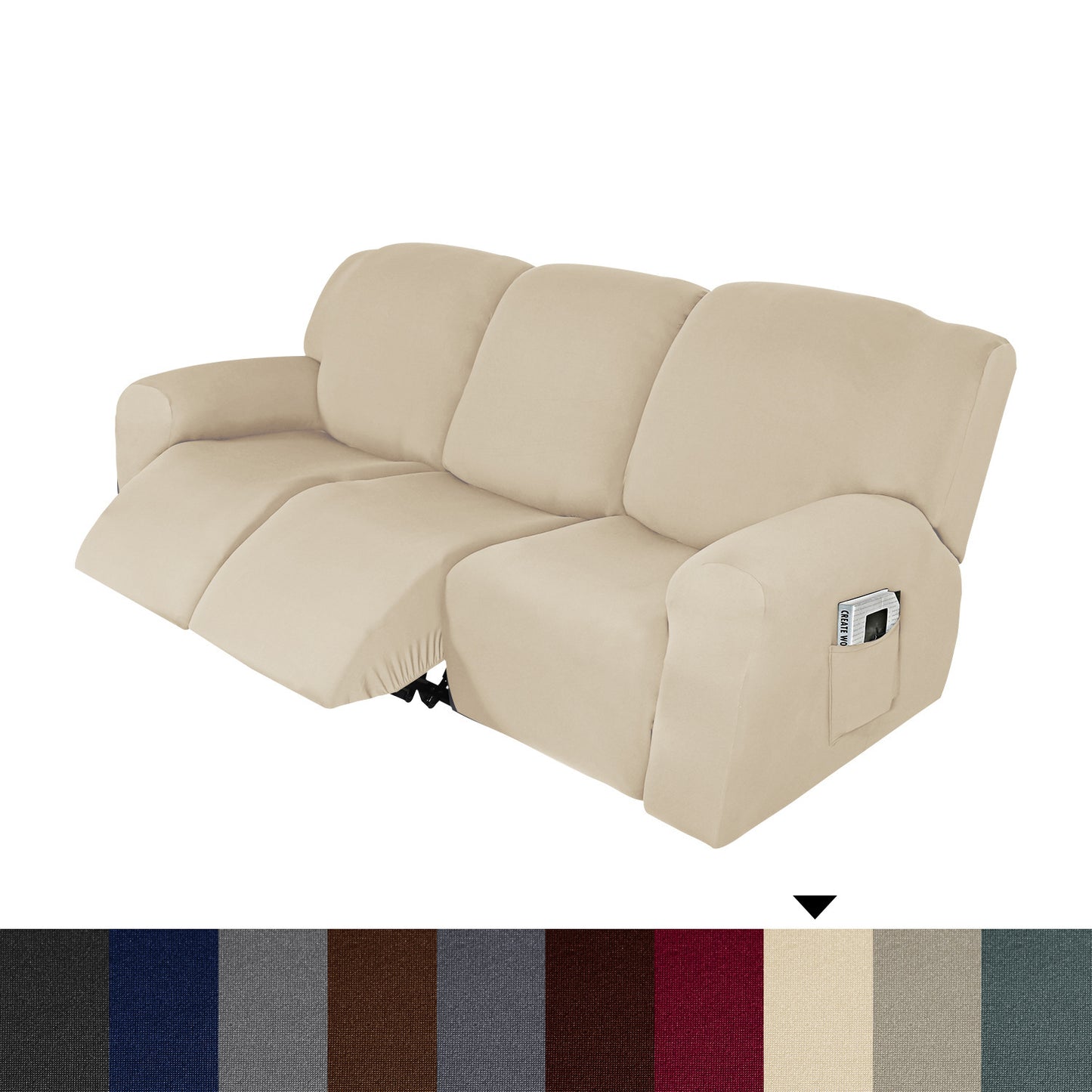 Household Milk Silk Recliner Sofa Cover