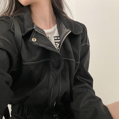RetroLuxe Drawstring Polo Coat