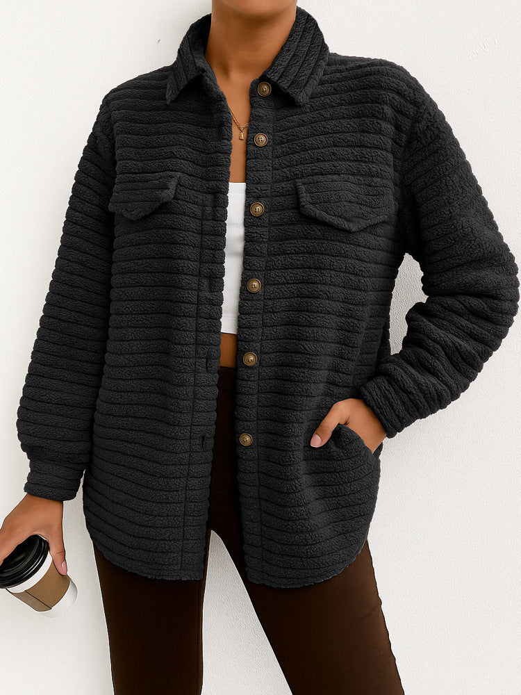 StratoPlush Lapel Cardigan