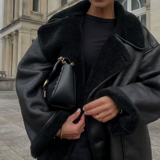 NoirEterna Retro Fur Coat