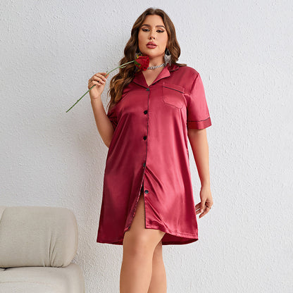 Women's Fashion Silk Ice Silk Long Sleeve Cardigan Homewear