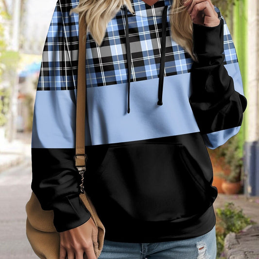 PlaidFusion Pullover Hoodie