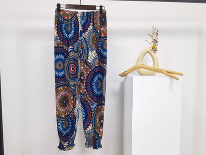 Icy Silk Loose Drawstring High Waist Bloomers