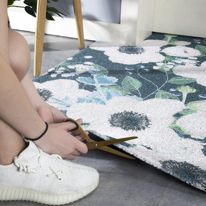 Plant Floral Silk Ring Doormat